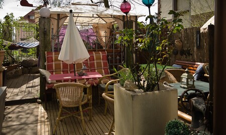 Sitzecke Biergarten
